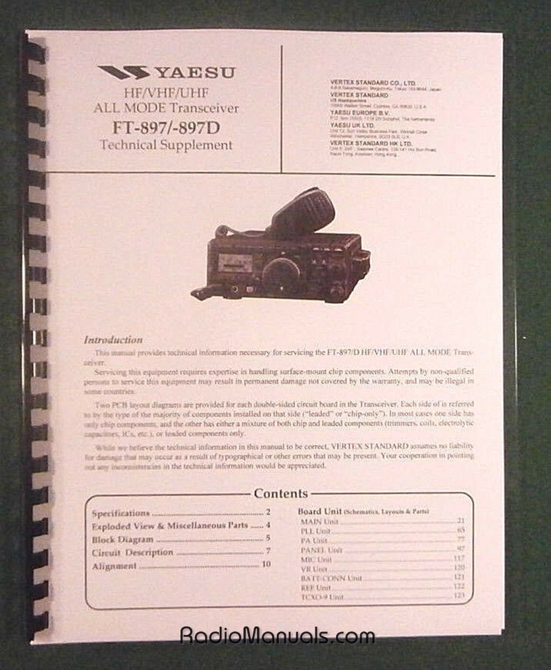 Yaesu FT-897D Technical Manual - Click Image to Close